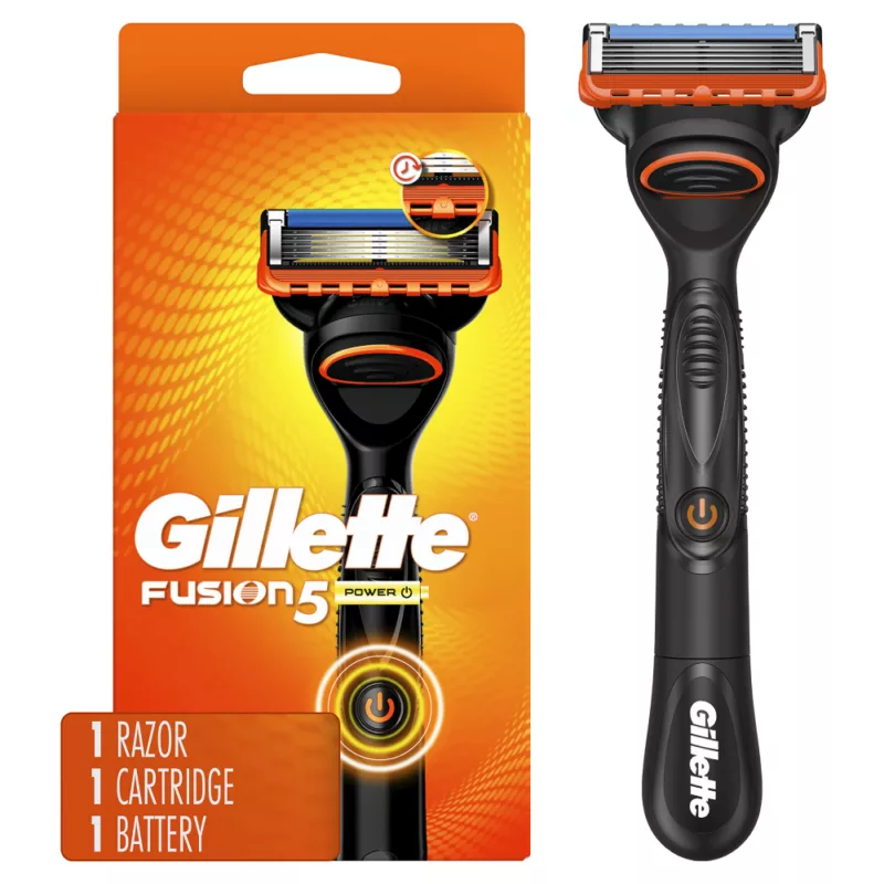 GILLETTE-FUSION-5-POWER-HANDLE -1-BLADE, man shaving tool, razor, cartridge