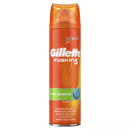 GILLETTE-SHAVING-GEL-200-ML-FUSION-for men, ultra sensitive, scented shave gel