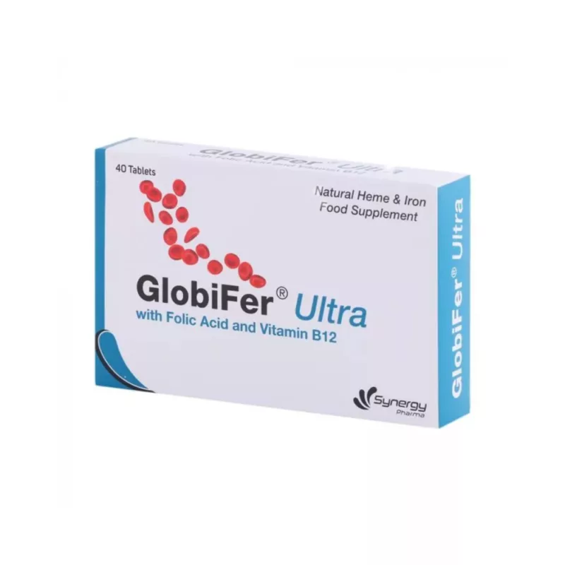 GLOBIFER-ULTRA-food supplement, vitamins, folic acid, vitamin B12, for natural heme and iron, for anemia