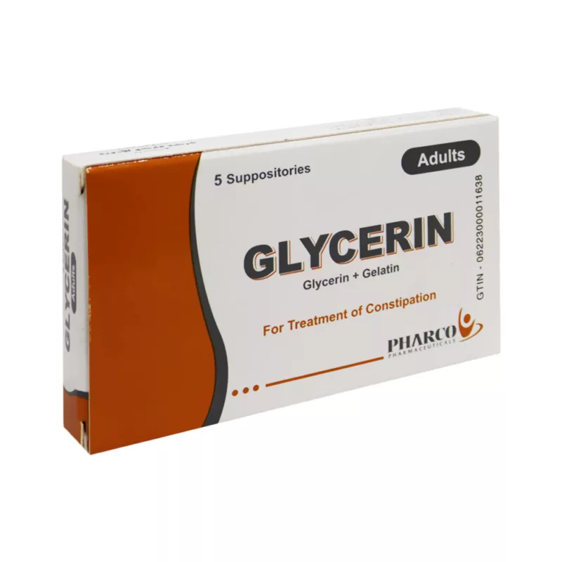 GLYCERIN-ADULT-SUPPOSITORIES-for treatment of constipation, glycerin, pharco