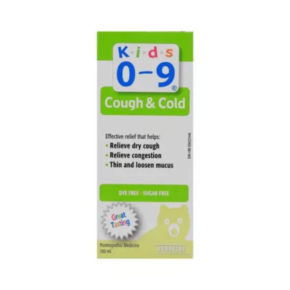 KIDS-0-9-COUGH-COLD, relieve dry cough, relieve congestion, thin and loosen mucus, great tasting