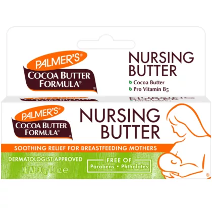 PALMERS-COCOA-BUTTER-NURSING-CREAM-soothing relief for breastfeeding mothers