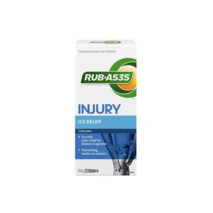 RUB-INJURY-ICE-RELIEF, fast acting, relieve pain for strains and sprains, sports injury