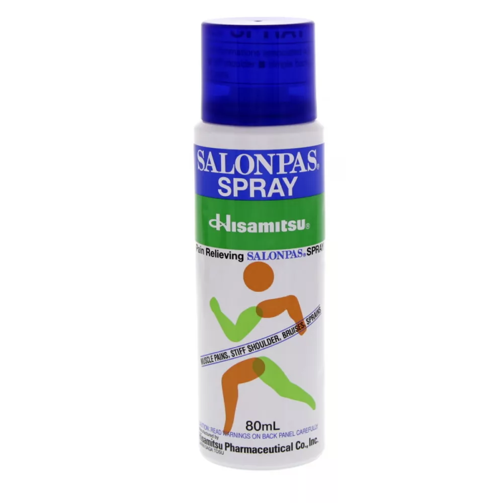 SALONPAS-SPRAY-PAIN-RELIEVE-for muscle pain, arthritis, simple backache, strains, pain relieving spray