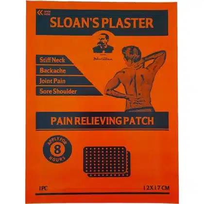 SLOANS-PAIN-RELIEF-PATCH-pain reliving patch for stiff neck, backache, joint pain, sore shoulder