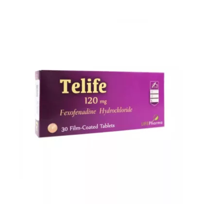 Telife, non-drowsy, anti allergic, treats allergic rhinitis symptoms such as sneezing and runny nose