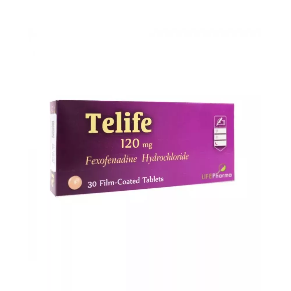 Telife, non-drowsy, anti allergic, treats allergic rhinitis symptoms such as sneezing and runny nose