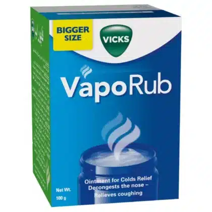 VICKS-VAPO-RUB-respiratory health, ointment for cold relief, decongests the nose, relieve coughing