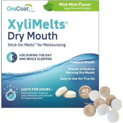 XYLIMELTS-MELTING for dry mouth, use during the day and while sleeping