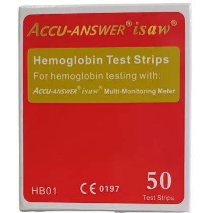 ACCU-ANSWER-STRIP-50'-S-HEMOGLOBIN. for hemoglobin testing, for diabetics