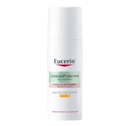 EUCERIN-PURIFYER-UV-FLUID-SPF-30-50-ML. protective fluid, sun care, skincare, skin care, oil control, post-acne marks protection