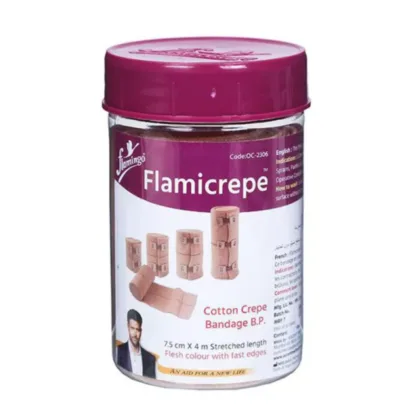 FLAMINGO-FLAMI-CREPE-BANDAGE-7.5-CM-4M. sports injury