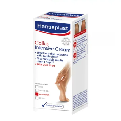 HANSAPLAST-FOOT-CALUS-INTENSIVE-CREAM- effective callus reduction with depth effect, first noticeable