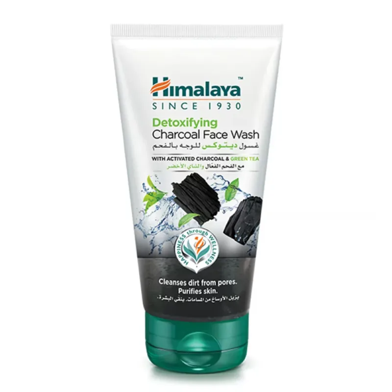 HIMALAYA-DETOXIFYING-CHARCOAL-FACE-WASH-50-ML. SKINCARE, CLEANSES DIRT FROM PORES
