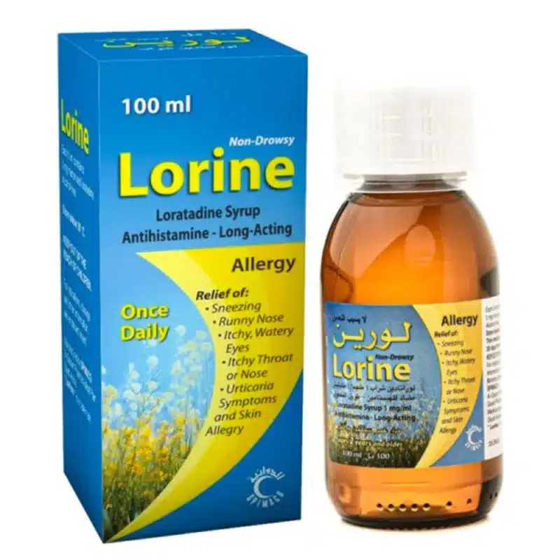 LORINE 5 MG/5ML 100ML GLASS BOTTLE - Al Thiqa Pharmacy