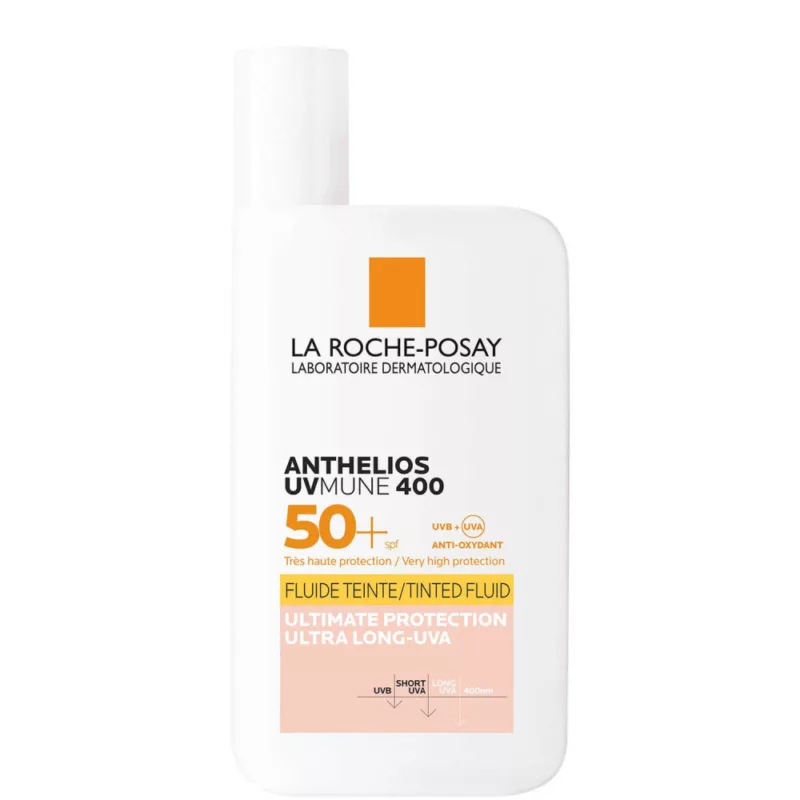 La Roche Posay ANTH-UVMUNE-TINTED-SPF-50+ sun care, skin care. skincare, sunscreen, sun block, tinted fluid, ultimate protection, ultra long UVA