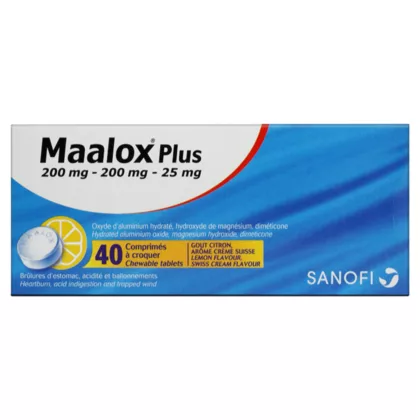 MAALOX-PLUS-CHEWABLE-TABS-40-S. heartburn, acid reflex treatment