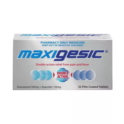 MAXIGESIC-double action relief from pain and fever