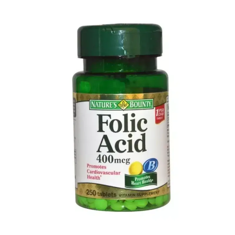 NATURE'S-BOUNTY-FOLIC-ACID-Folic acid and promotes cardiovascular health