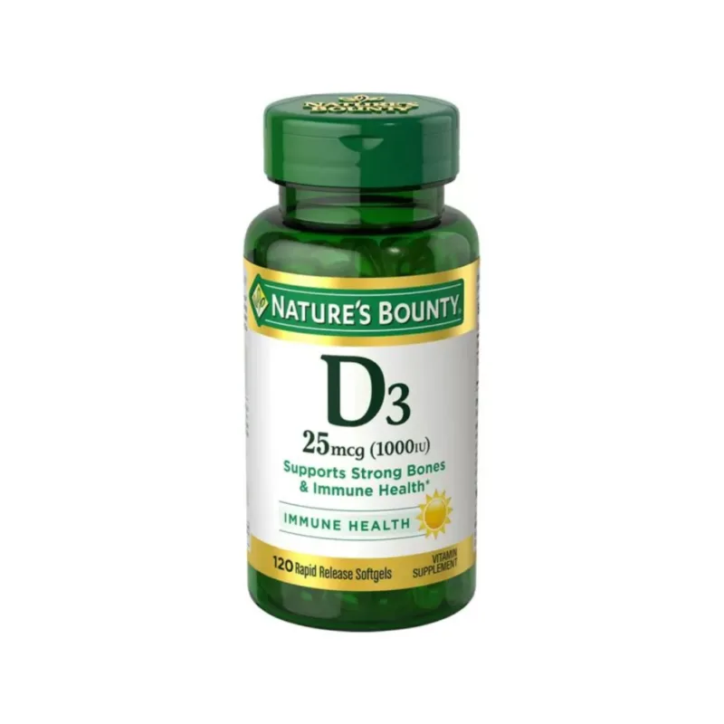 NATURE'S-BOUNTY-VITAMIN-D-1000-IU-supports strong bones and immune health, vitamin supplement