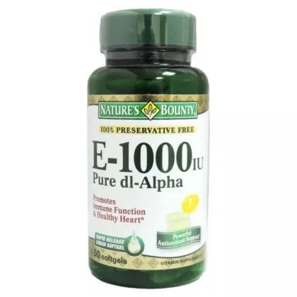 NATURE'S-BOUNTY-VITAMINE-E-1000-IU-PURE-promotes immune function and healthy heart