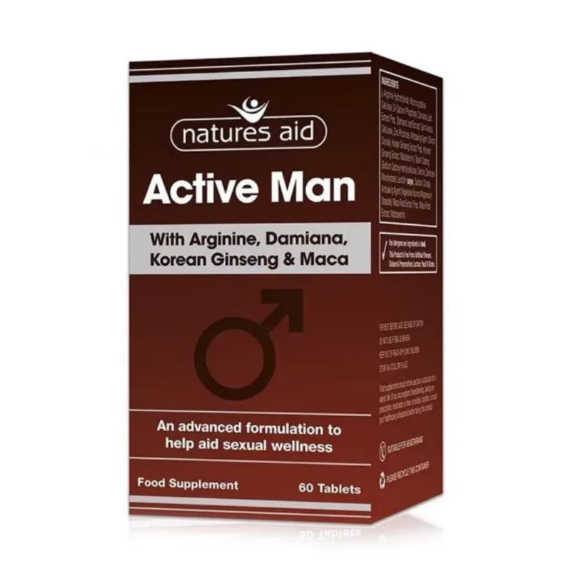 NATURS-AID-ACTIVE-MAN- an advanced formulation to help aid sexual wellness, food supplement