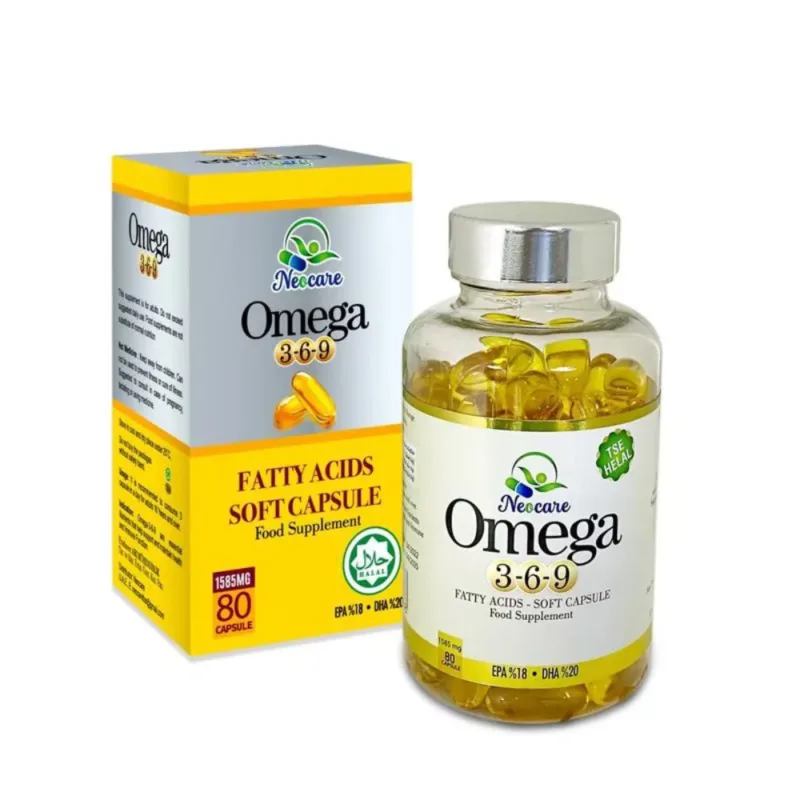 NEO-CARE-OMEGA-3-6-9-80-Capsules, fatty acids soft capsules, food supplement