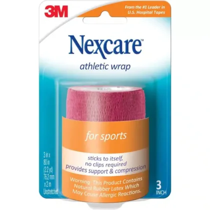 NEX-CARE-MGL-067-ATHLETIC-WRAP-RED. FIRST AID, SPORTS INJURY