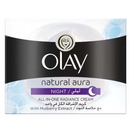 OLAY-NATURAL-AURA-NIGHT-CREAM-50-G. SKINCARE, ALL IN ONE RADIANCE CREAM