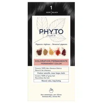 PHYTO-COLOR-BLACK-PERMANENT-COLOR-1-BLACK. hair care, hair pigment