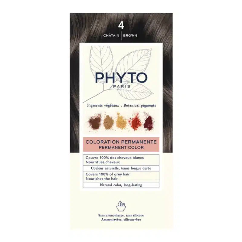 PHYTO-COLOR-BROWN-PERMANENT-COLOR-4-KIT. hair care, hair pigment