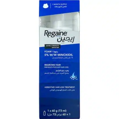 REGAINE-5-%-foam-60-ML. regrow hair and prevent future hair loss, minoxdil