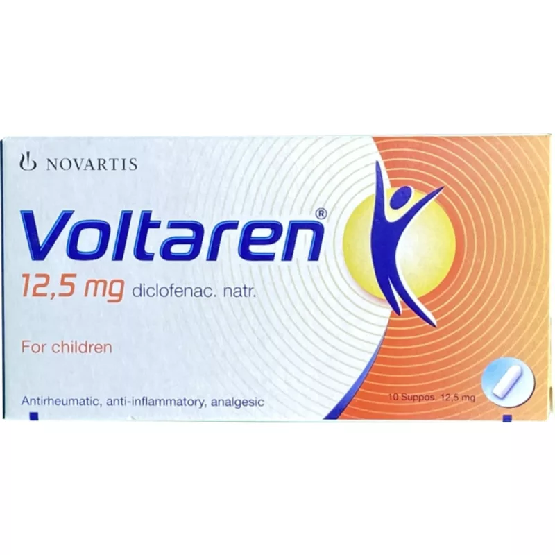 VOLTAREN-12.5-MG-SUPPOSITORIES-10-S. pain killer, analgesic, anti-inflammatory, for children