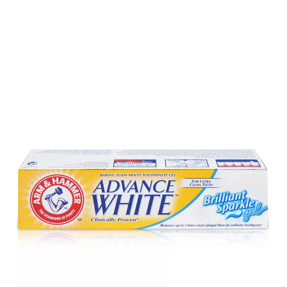 A&H ADVANCE WHITE BRILLIANT- tooth paste, dental care, mouth health arm and hammer