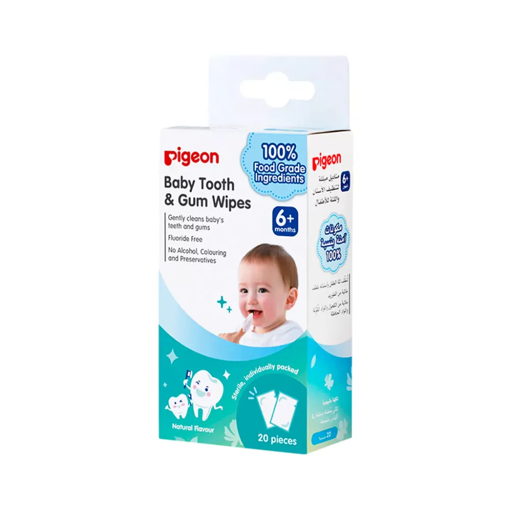 PIGEON-BABY-TOOTH-GUM-NATURAL. baby tooth and gum wipes, dental care, mouth health