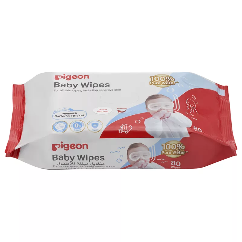 PIGEON-WATER-BABY-WIPES-80-S-REFILL for babies