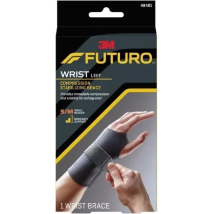 FUTURO-ENERGIZING-WRIST-SUPP-RIGHT-HAND-S-M. Provides immediate compression and stability for aching wrist