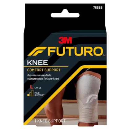 FUTURO-L-COMFORT-LIFT-KNEE-SUPPORT. provides immediate compression for sore knee