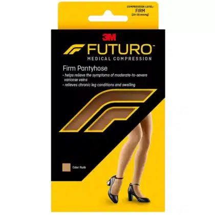 FUTURO-L-FIRM-PANTY-HOSE-REIN-FORCED-TOE. for severe varicose veins, relieves chronic leg conditions and swelling