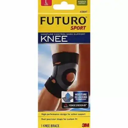 FUTURO-L-SPORT-MOIST-CONTROL-KNEE-SUPPORT. sports injury, support knee