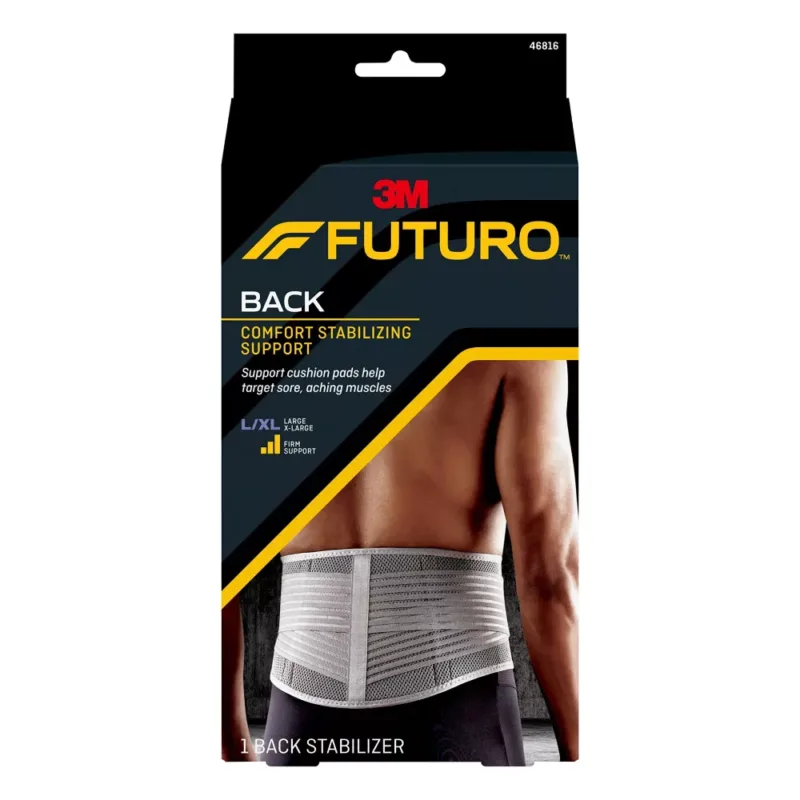 FUTURO-L-XL-STABILIZING-BACK-SUPPORT. support cushion pads help target sore, aching muscle