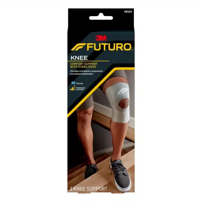 FUTURO-STABILIZING-KNEE-SUPPORT-comfort support with stabilizers, sports injury