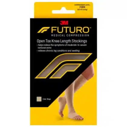 FUTURO-THERAPEUTIC-FIRM-COMPRESSION-OPEN-TOE, for varicose veins, relieves chronic leg conditions and swelling