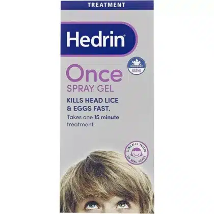 HEDRIN-ONCE-SPRAY-GEL-UK-once spray gel kills head lice and eggs fast.