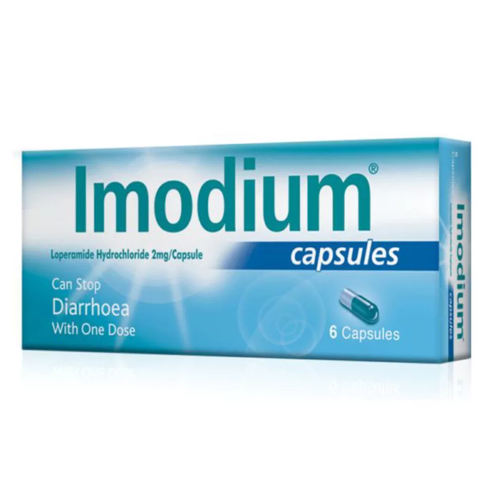 IMODIUM, stops diarroea/diarrhea with one dose