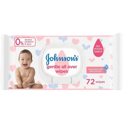 JOHNSON-GENTLE-ALLO-VERA-WIPES-baby care, no more tears