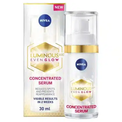 NIVEA-LUMINOUS-CONCENTRATED-SERUM-visible results in 2 weeks, reduces spots and prevent reappearance