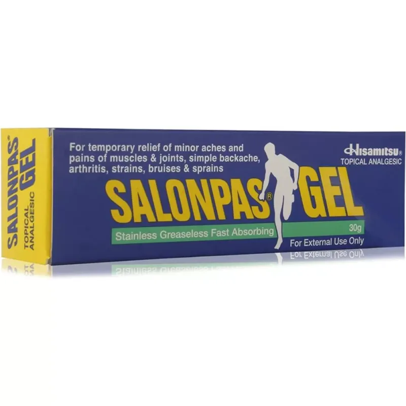 SALONPAS-for temporary relief of minor aches and pains of muscles and joints. simple backache, arthritis, strains, bruises and sprains, sports injury