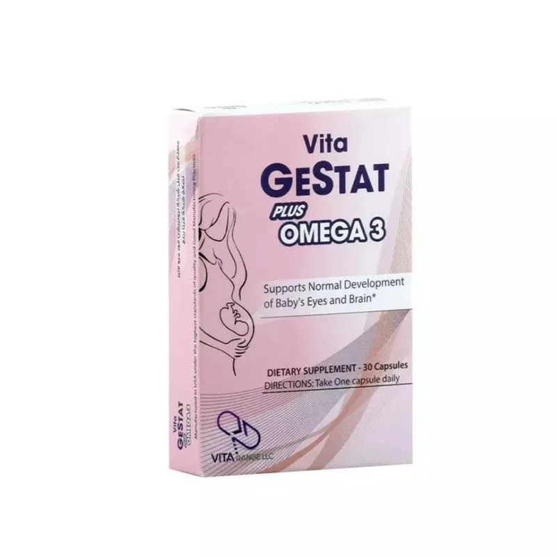VITA-GESTAT-PLUS-OMEGA-3-30-S-CAPSULE. supports normal development of baby's eyes and brain, dietary supplement for pregnant