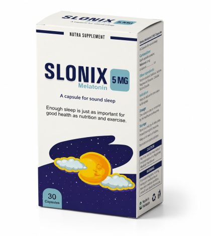 SLONIX Melatonin 5mg Capsules for Sleep Support - 30 Capsules